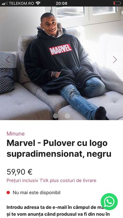 Hanorac tip pătură de bărbați!