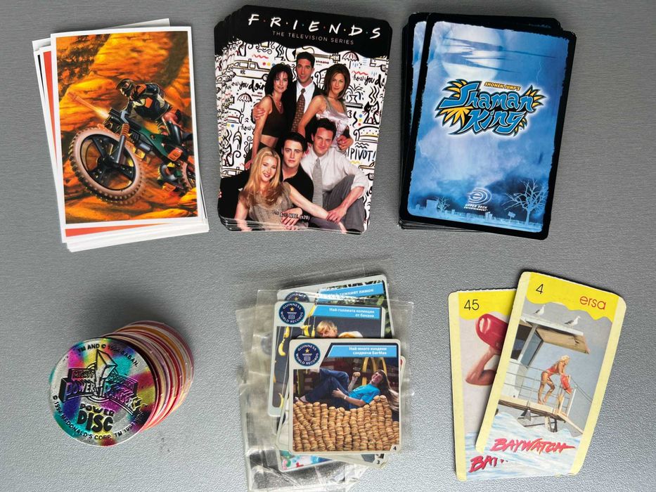 Винтидж пакет с карти Friends, Shaman King, Power Rangers, Action Man и др.