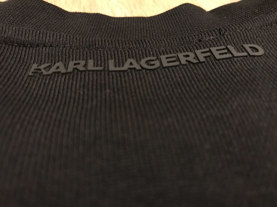 Оригинална унисекс блуза Karl Lagerfeld, черна, размери: L и XL