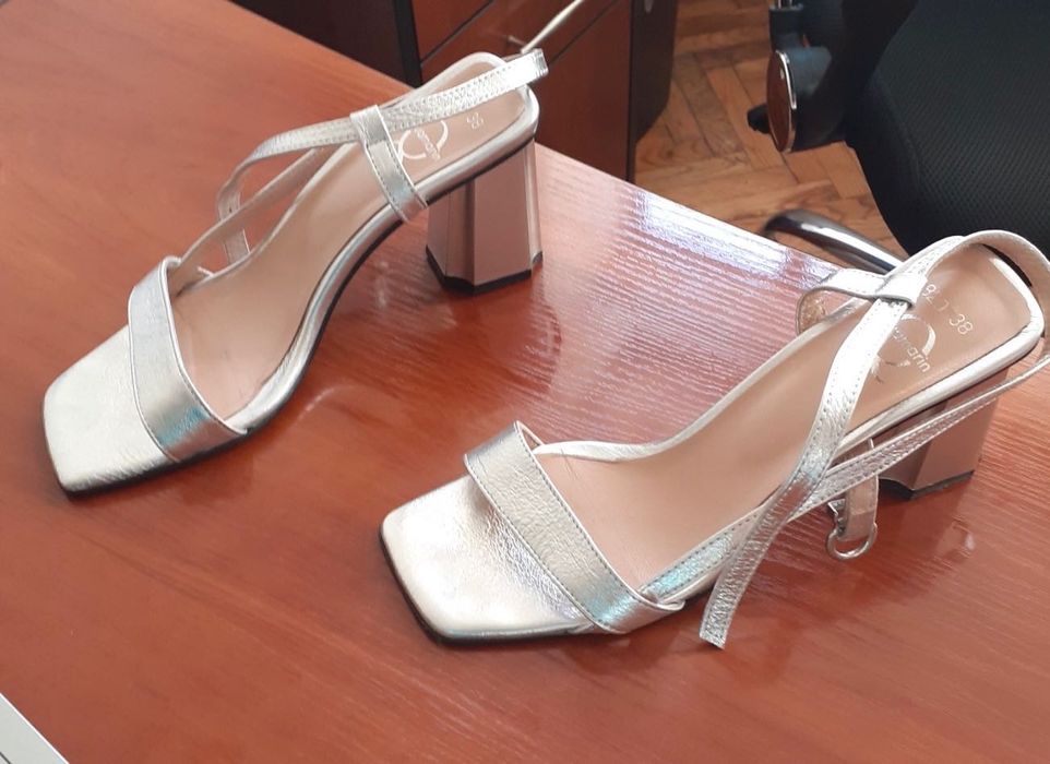 Дамски сандали в сребърно Aquamarine