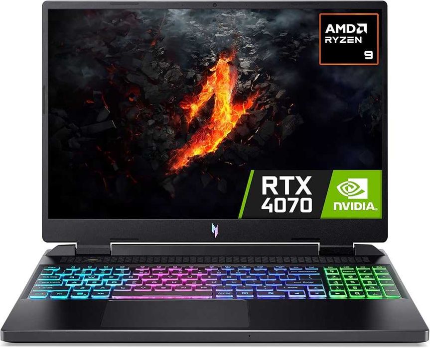 КАТО НОВ! Acer Nitro 17 165Hz Ryzen 9 8945HS 32RAM 512GB SSD RTX 4070