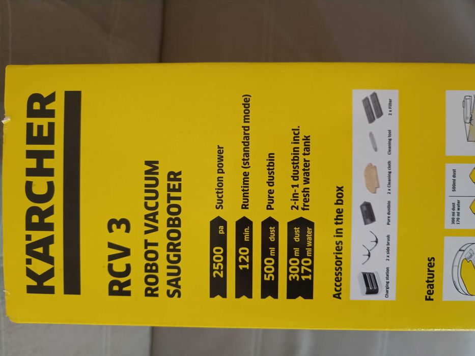 Прахосмукачка робот Karcher RCV 3 за сухо и мокро почистване