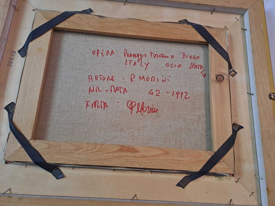 tablou pictura pe panza 58/48 cm semnat P Morini