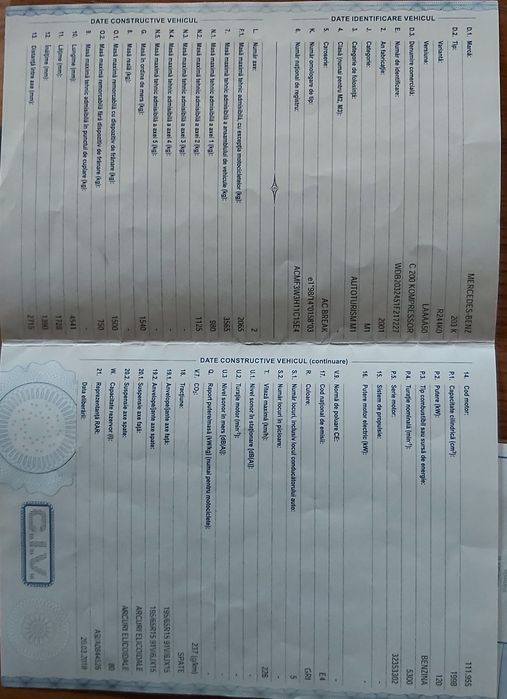 mercedes c200 | 2001 | GPL | 164CP