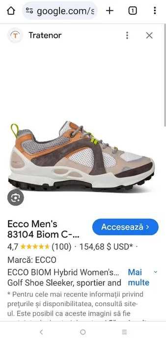 Adidasi premium ECCO Biom C Trail marimea 38-38,5