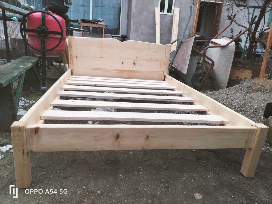 Pat din lemn masiv_dimensiuni diferite