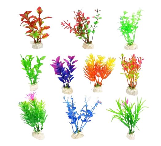 Plante artificiale decorative acvariu pesti, planta decor, 7 modele