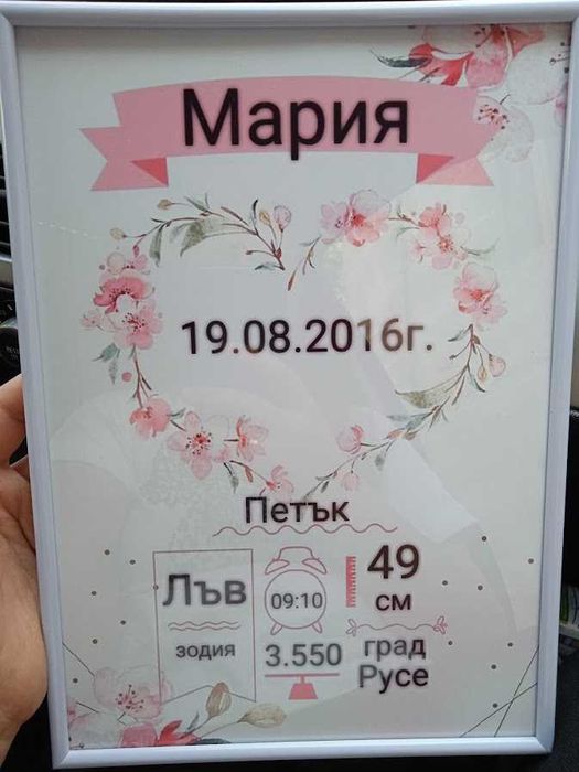 Бебешки визитки и покани за всякакъв повод-персонализиран дизайн