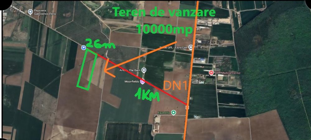 Pret redus! 10000mp intravilan Snagov Peris Tancabesti