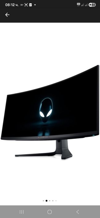 Извит gaming монитор  QD-OLED DELL Alienware AW3423DWF 34", 4K UHD (3440x1440)