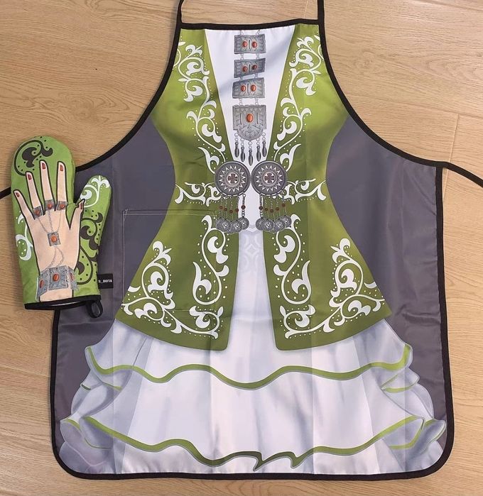 Фартук и рукавица для кухни.