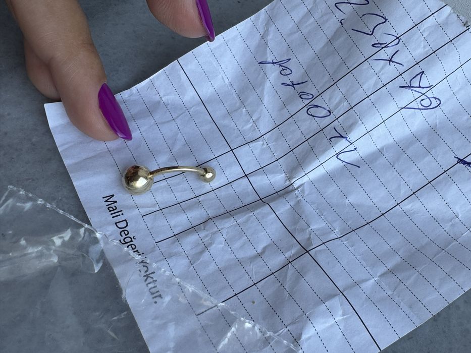 Piercing  buric aur 14 k