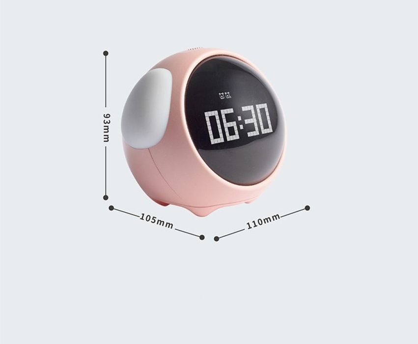 Емоджи часовник-аларма с голям цифров дисплей