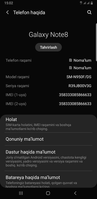 Samsung note 8 64 Gb