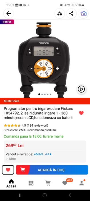 Programator irigatii Fiskars 2 iesiri