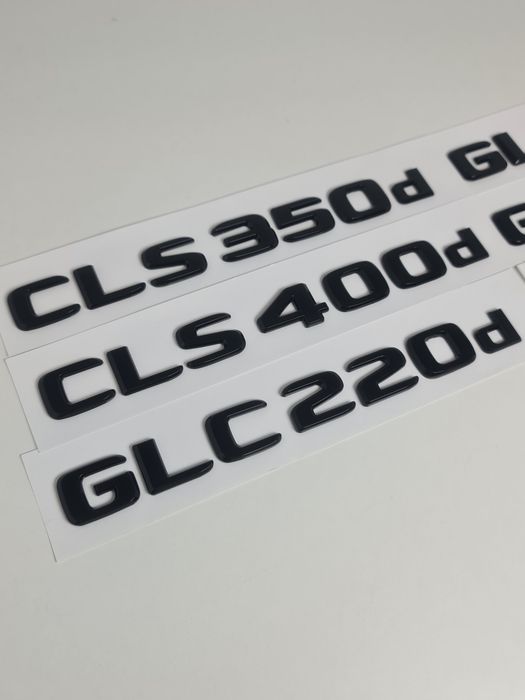 Pachet-Set-Motorizare-Scris-Spate-Haion-Mercedes+Emblema-4Matic-Crom-Negru-C220d-E200d-E220d-GLC220d-CLS350d-CLS400d-E300d-GLE350d-GLE400d-S500-S580e