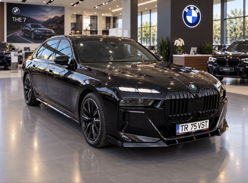 Bmw 740i benzina 2024 TV cinema usi electrice seria7 g70 cu 24.000km schimb variante