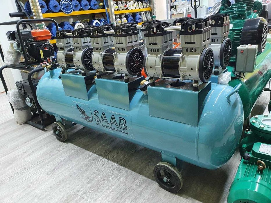 бесшумный компрессор 100л Kompressor  Bezshumniy  100l