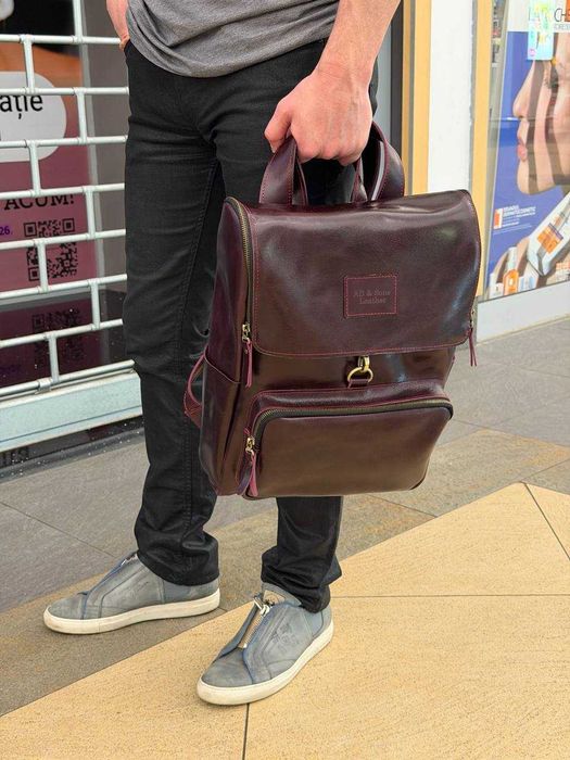 Rucsac din piele naturală. Rucsac pentru laptop. Laptop backpack