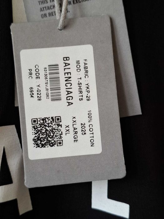Tricou Balenciaga, negru, masura XXL, nou, cu eticheta