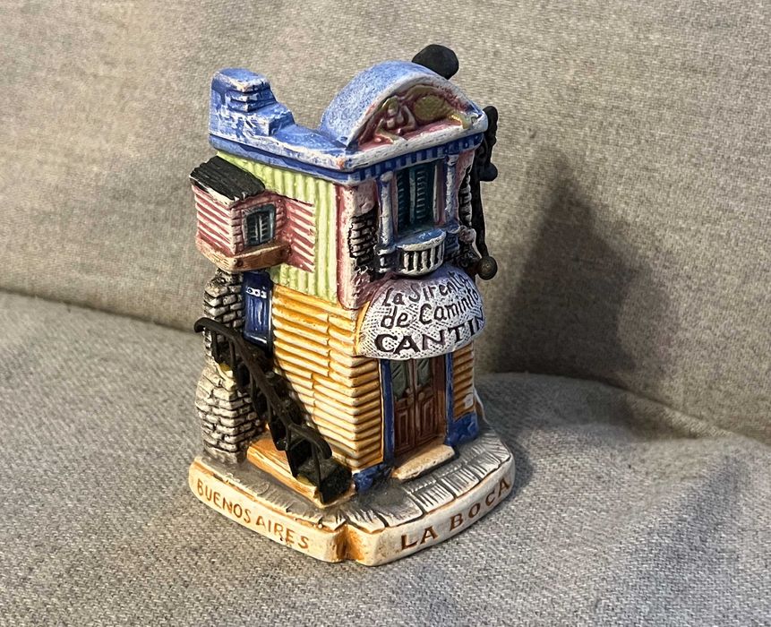 Suvenir La Boca Buenos Aires Caminito casuta decor ceramica 12 cm
