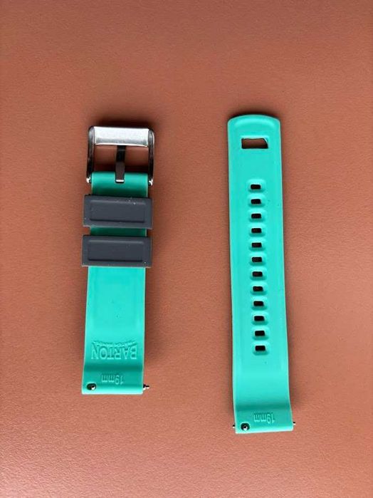 Curea ceas silicon Barton 19 mm gri