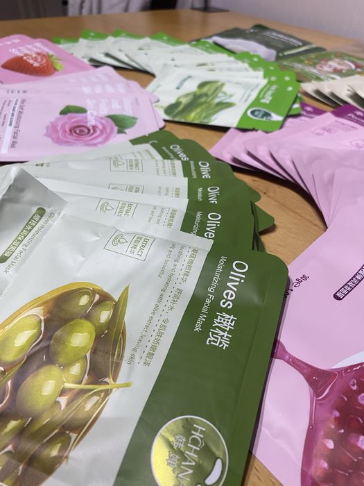 Тканевая маска для лица по 150 тг/ед