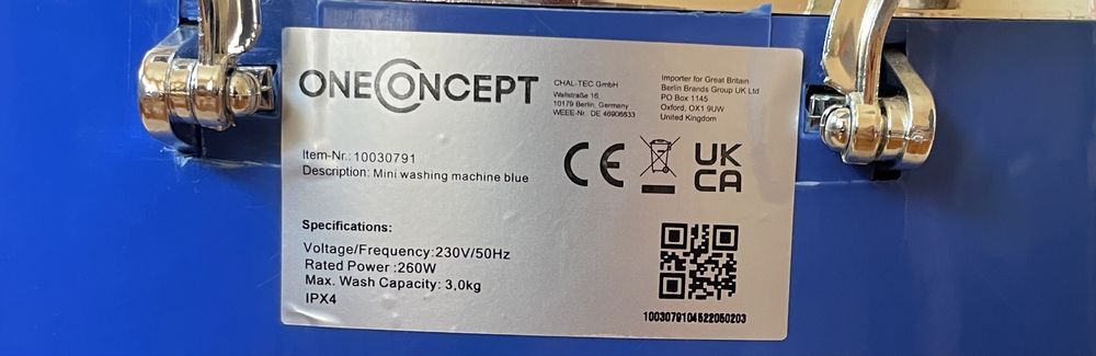 Мини преносима пералня