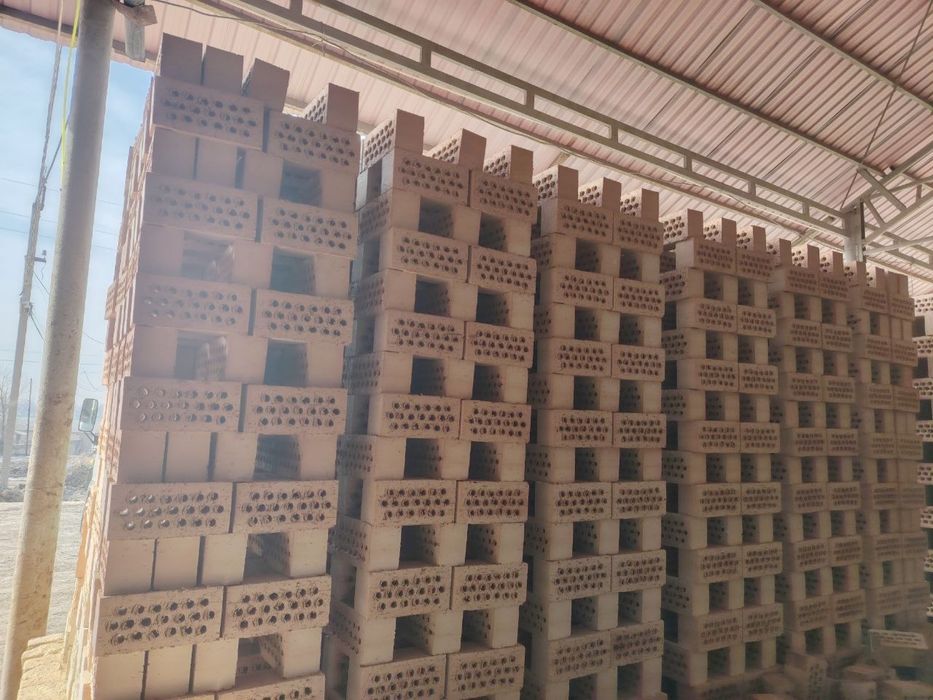 Пишган ғишт, кирпич жженый g'isht, Тешик гишт