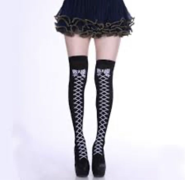 Чулки карнавальные "Шнуровка"