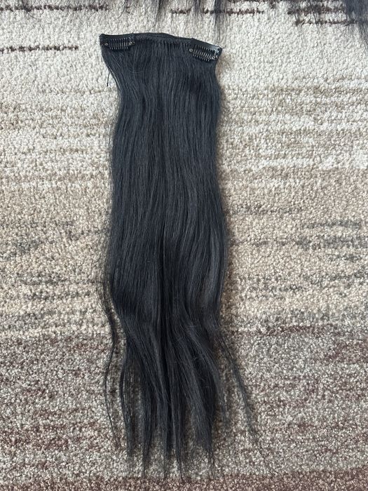 Черна естествена коса 45 см 180 гр. треси