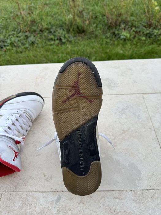 Jordan 5 retro white and red
