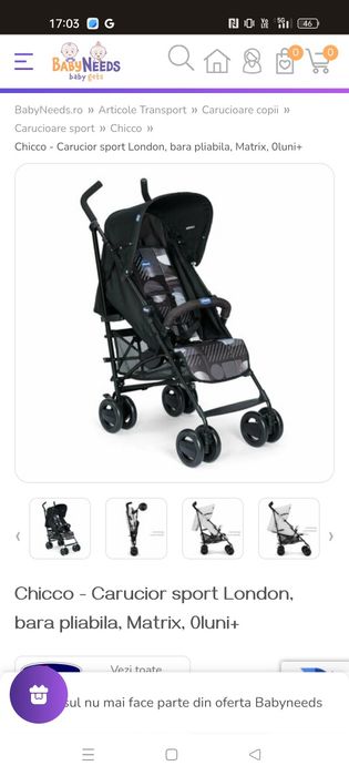 Cărucior pliabil Chicco London