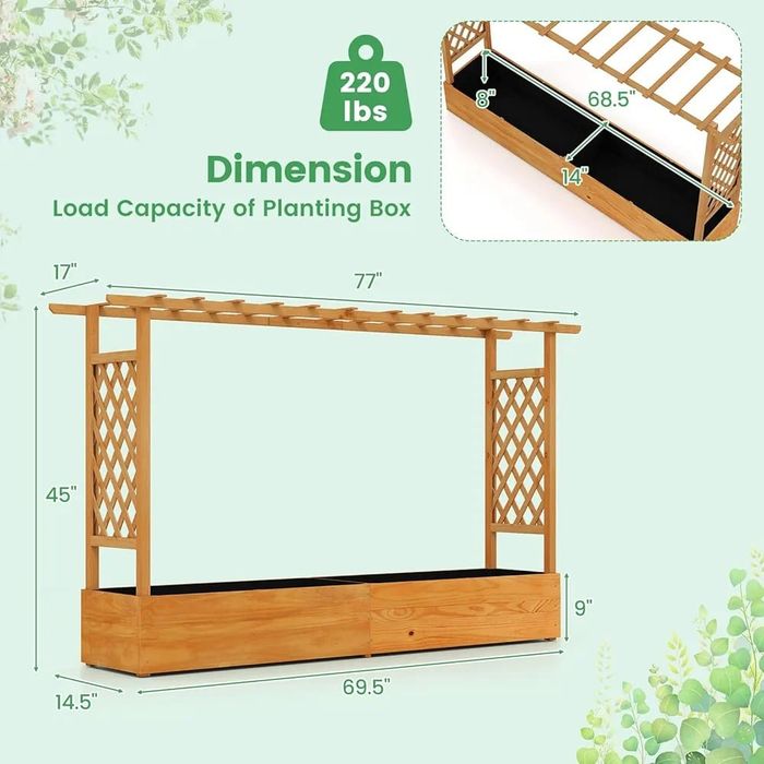 Jardiniera cu pergola 550 lei