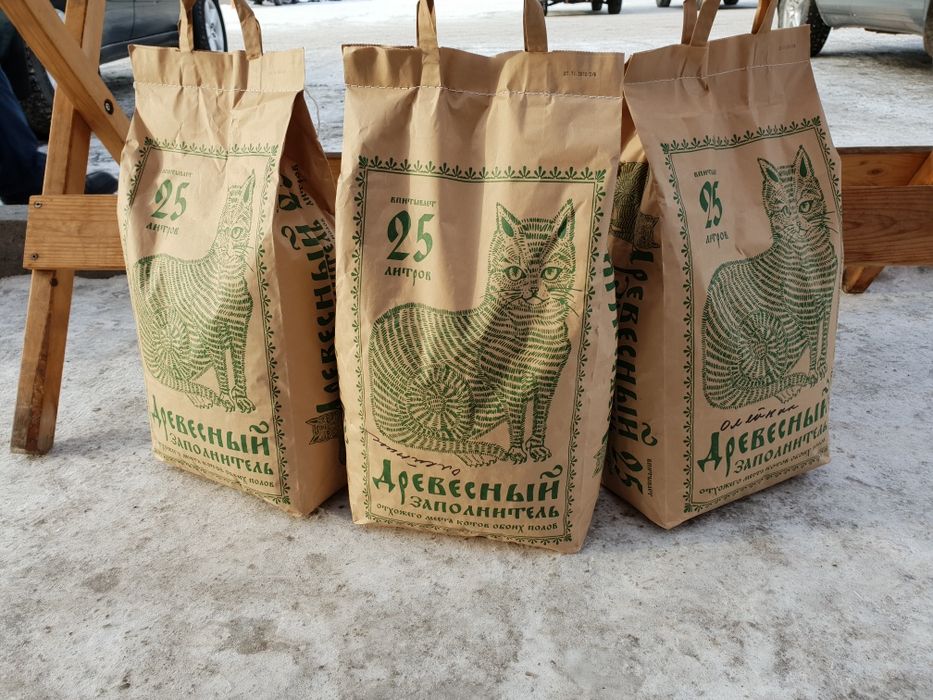 Древесный наполнитель для кошачьего туалета