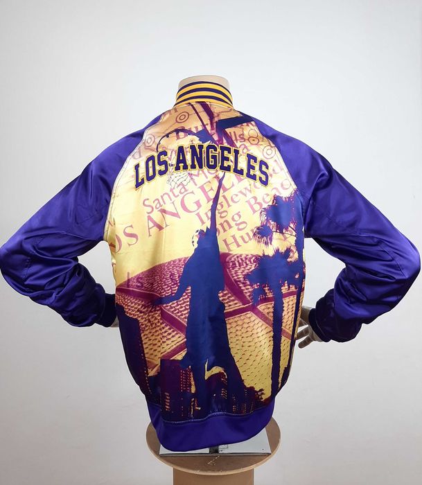 Adidas NBA LA Lakers Satin Bomber - Оригинално мъжко яке размер M
