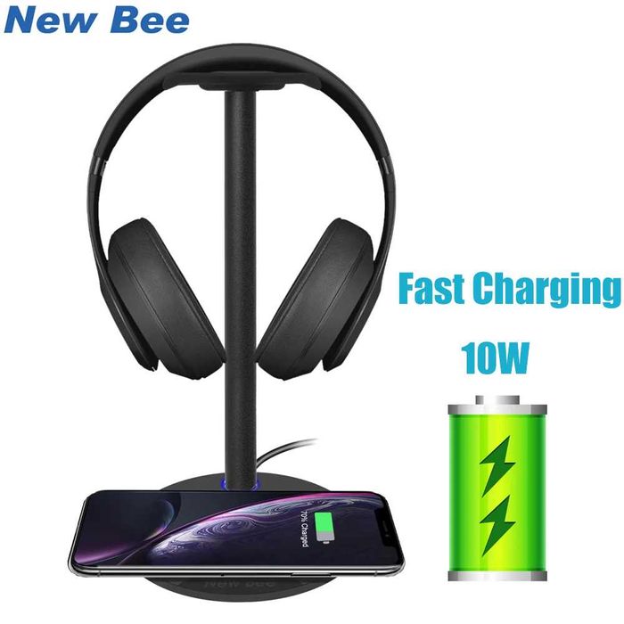 Incarcator Wireless iPhone AirPods + suport casti cu incarcare