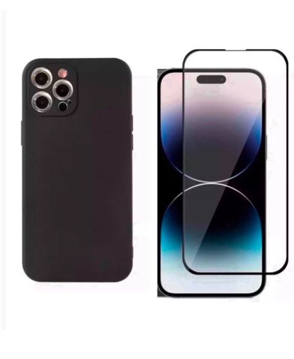 Husa TPU Soft Case+Folie Sticla 21D Iphone 12/13/14/15/16/17 PRO MAX