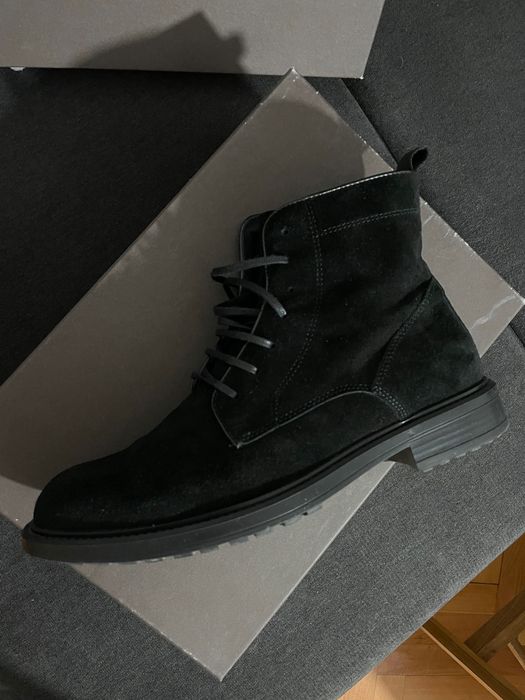 Ghete noi Il Passo din piele întoarsă (40) 27 cm