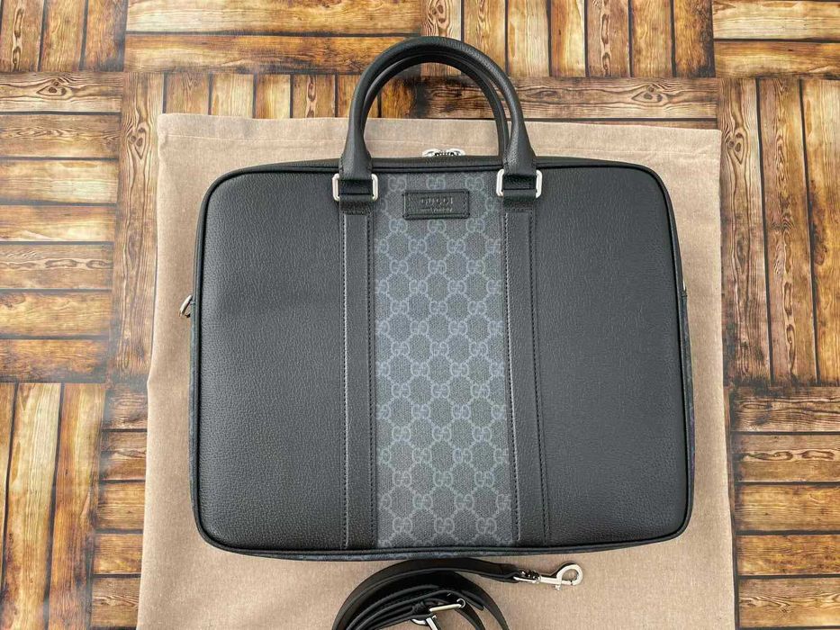 Оригинална Чанта Гучи Куфарче Естествена Кожа Gucci GG Supreme Canvas