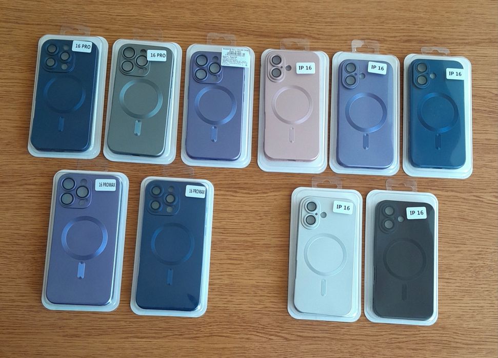 MagSafe кейс със стъклен протектор на камерата за iPhone16,Pro,Pro Max