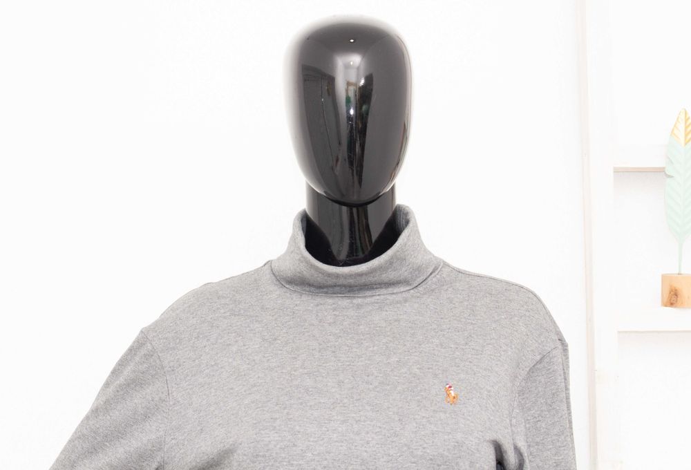 Polo Ralph Lauren оригинална дамска блуза с поло яка памук сива лого S