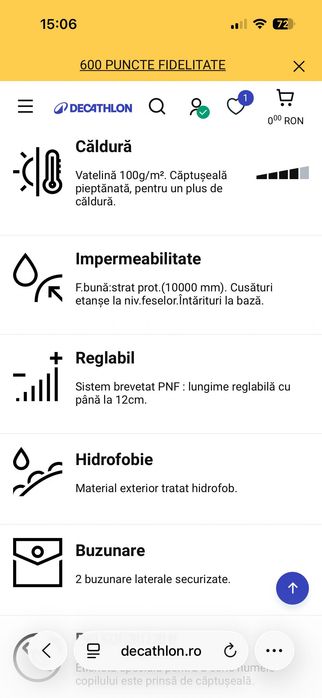 Pantalon ski copii Decathlon