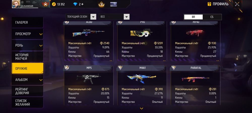 ФФ аккаунт сатылады бағасы 5000тг