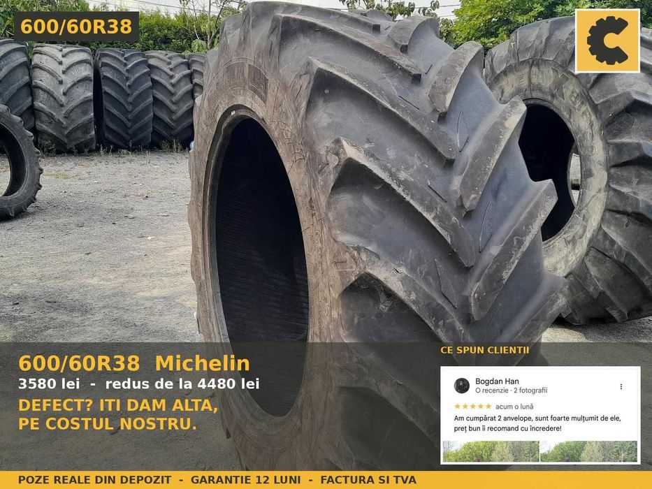 Cauciucuri 600/60R38 Michelin Anvelope Tractor SH Garantie LIVRARE