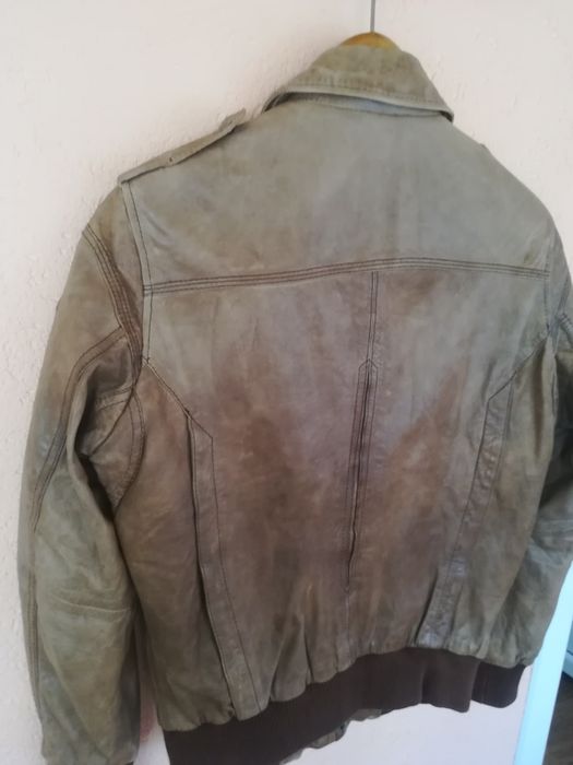 Geaca piele bărbați Mango