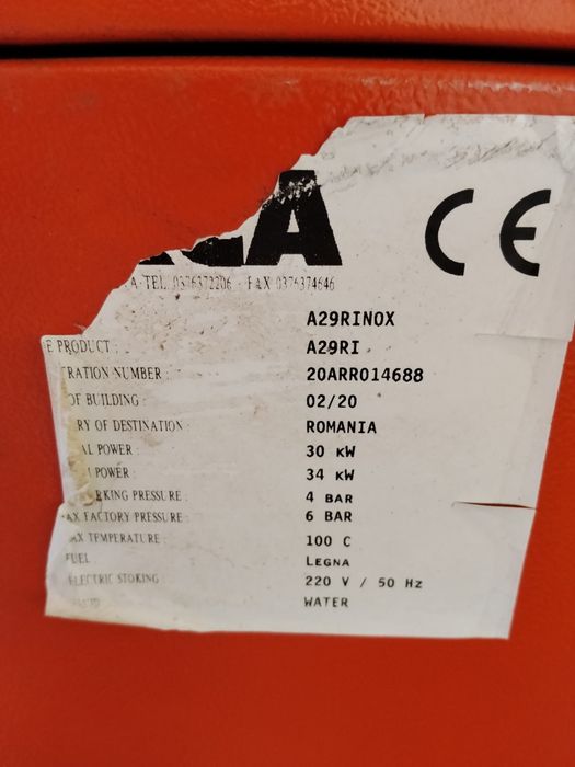 Vând centrala cu ardere inversa !