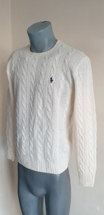 POLO Ralph Lauren Cable Wool / Cashmere Knit S НОВО ОРИГИНАЛ Mъжки  Пу