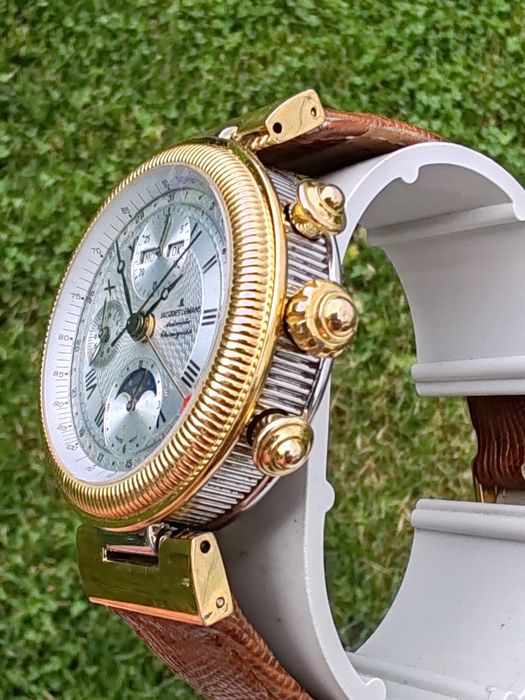Ceas Jacques Lemans Automatic Chronograph Triplu Calendar Fazele Lunii Funcționează impecabil!