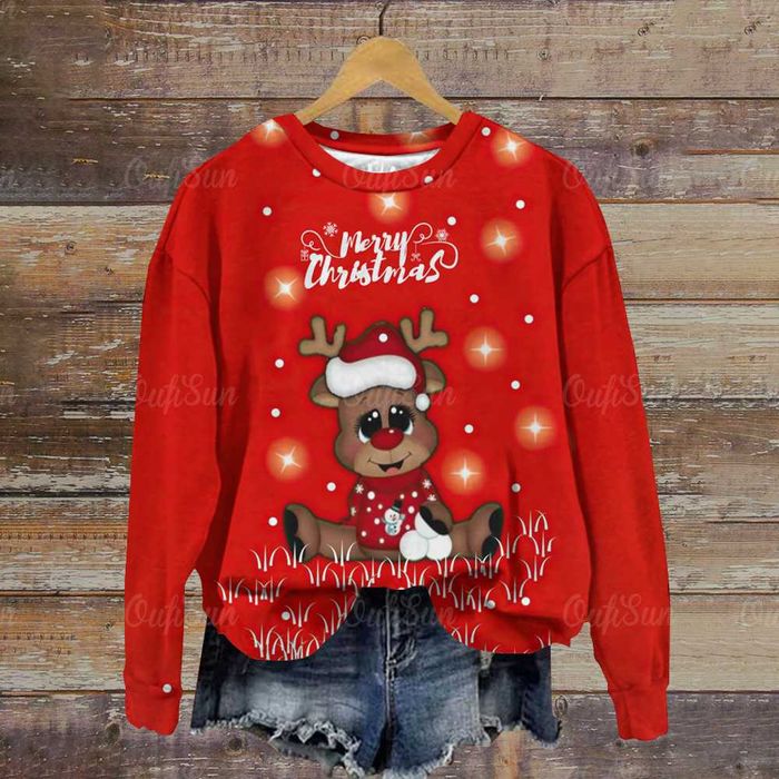 Женский свитер с принтом, пуловер  из микрофибры